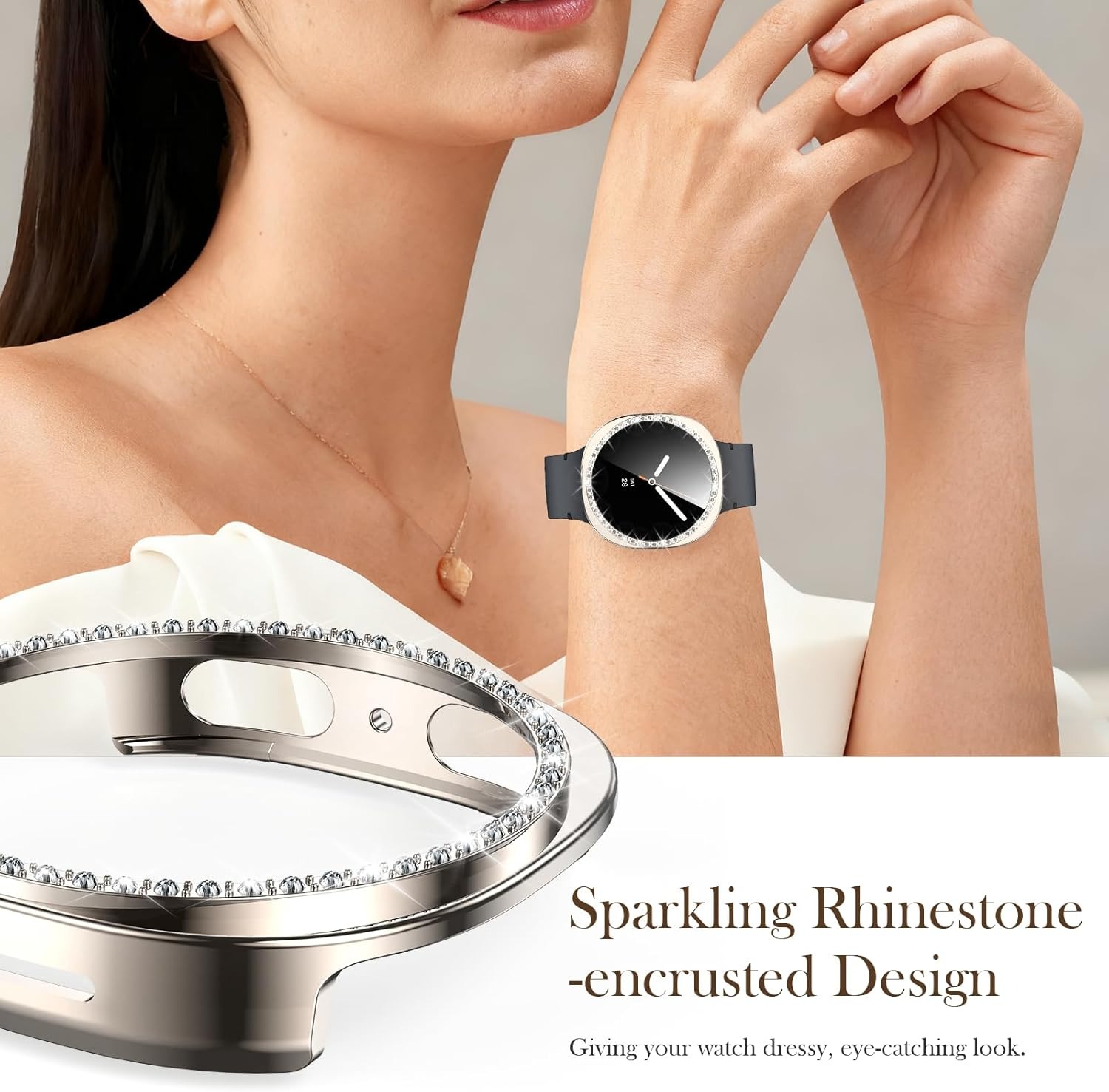 삼성 갤럭시 워치 8 40/44mm용, 고급스럽고 반짝 - Huawei Smartwatch Accessories 리뷰 및 가격