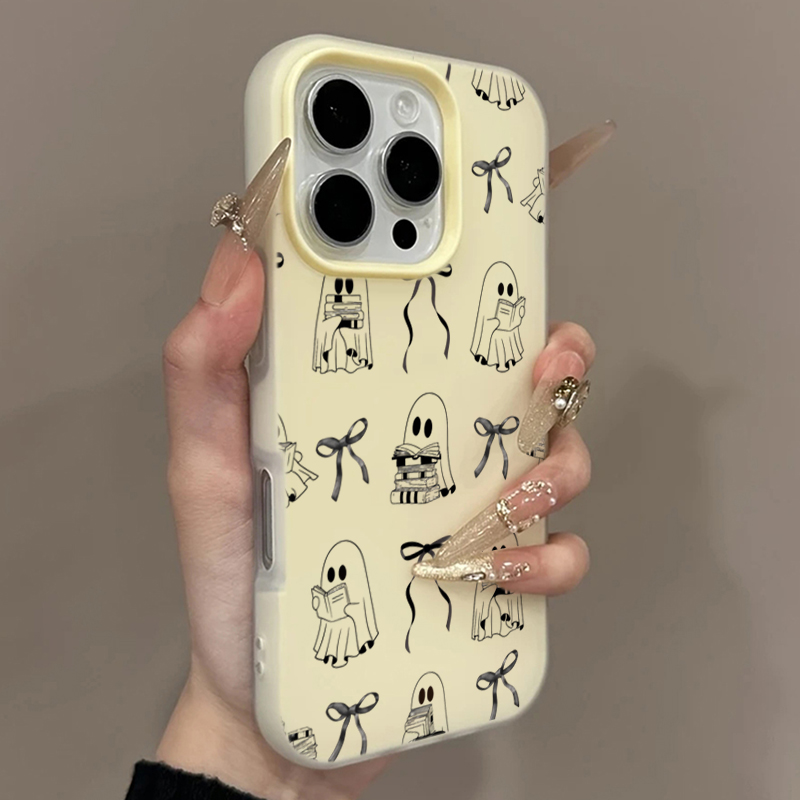 귀여운 할로윈 책 모양 유령 리본 폰 케이스 (아이폰  - Apple Iphone 16 리뷰 및 가격