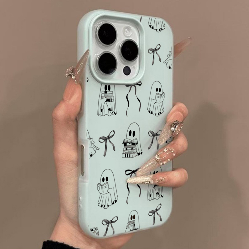귀여운 할로윈 책 모양 유령 리본 폰 케이스 (아이폰  - Apple Iphone 16 리뷰 및 가격