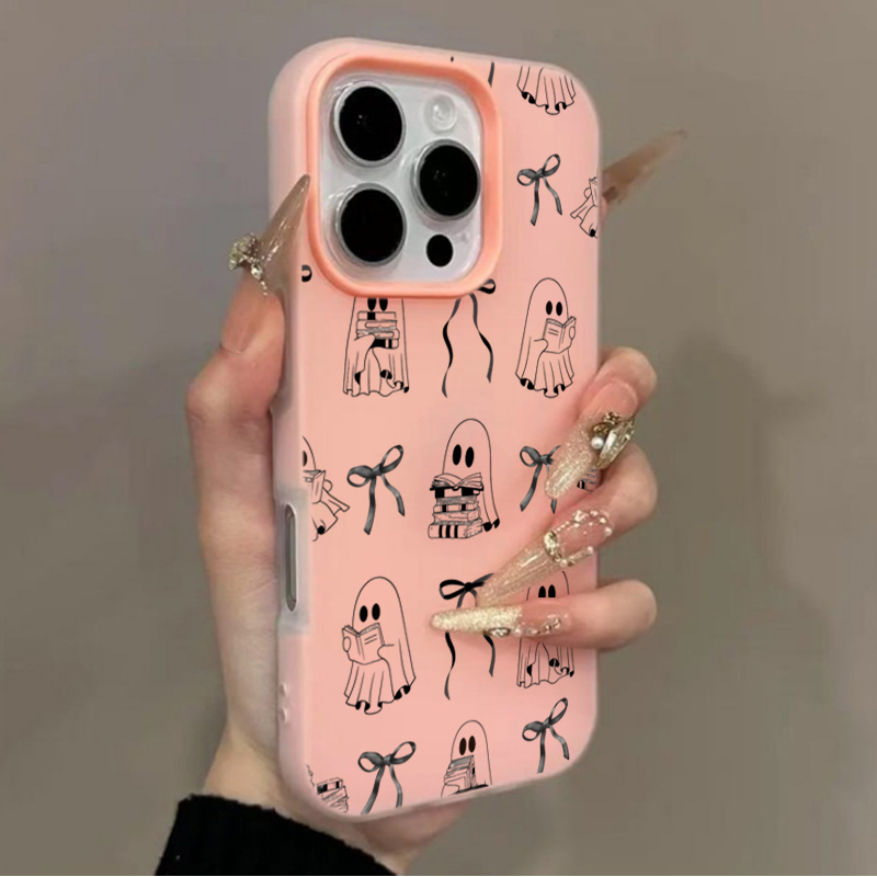 귀여운 할로윈 책 모양 유령 리본 폰 케이스 (아이폰  - Apple Iphone 16 리뷰 및 가격