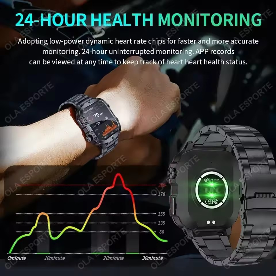 2026 신형 군용 스마트워치 남성용 3ATM 방수 야 - Smartwatch Custom 리뷰 및 가격
