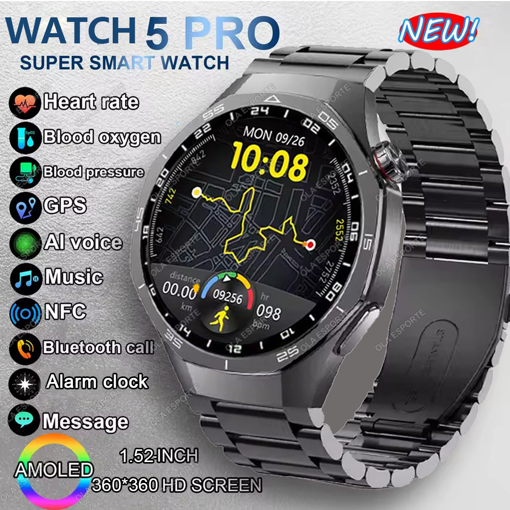 뉴 워치 5 프로 스마트워치 1.53인치 AMOLED  - Smartwatch Custom 리뷰 및 가격