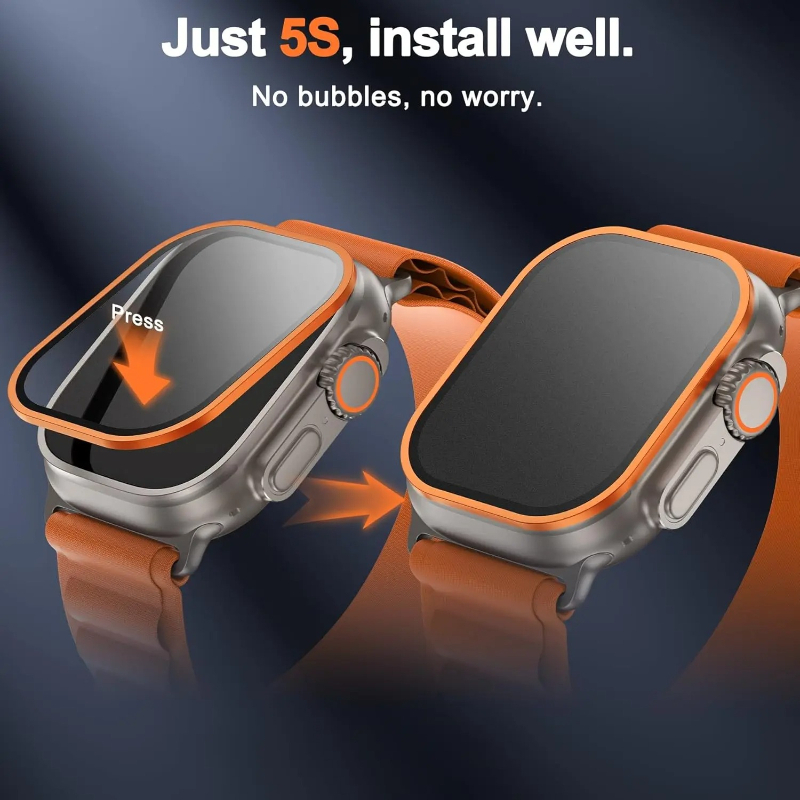 애플워치 울트라 49mm용 강화유리 티타늄 메탈 프레임 - Smartwatch Watch Accessories For Women 리뷰 및 가격